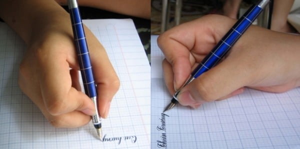 Cách cầm bút viết chữ đẹp